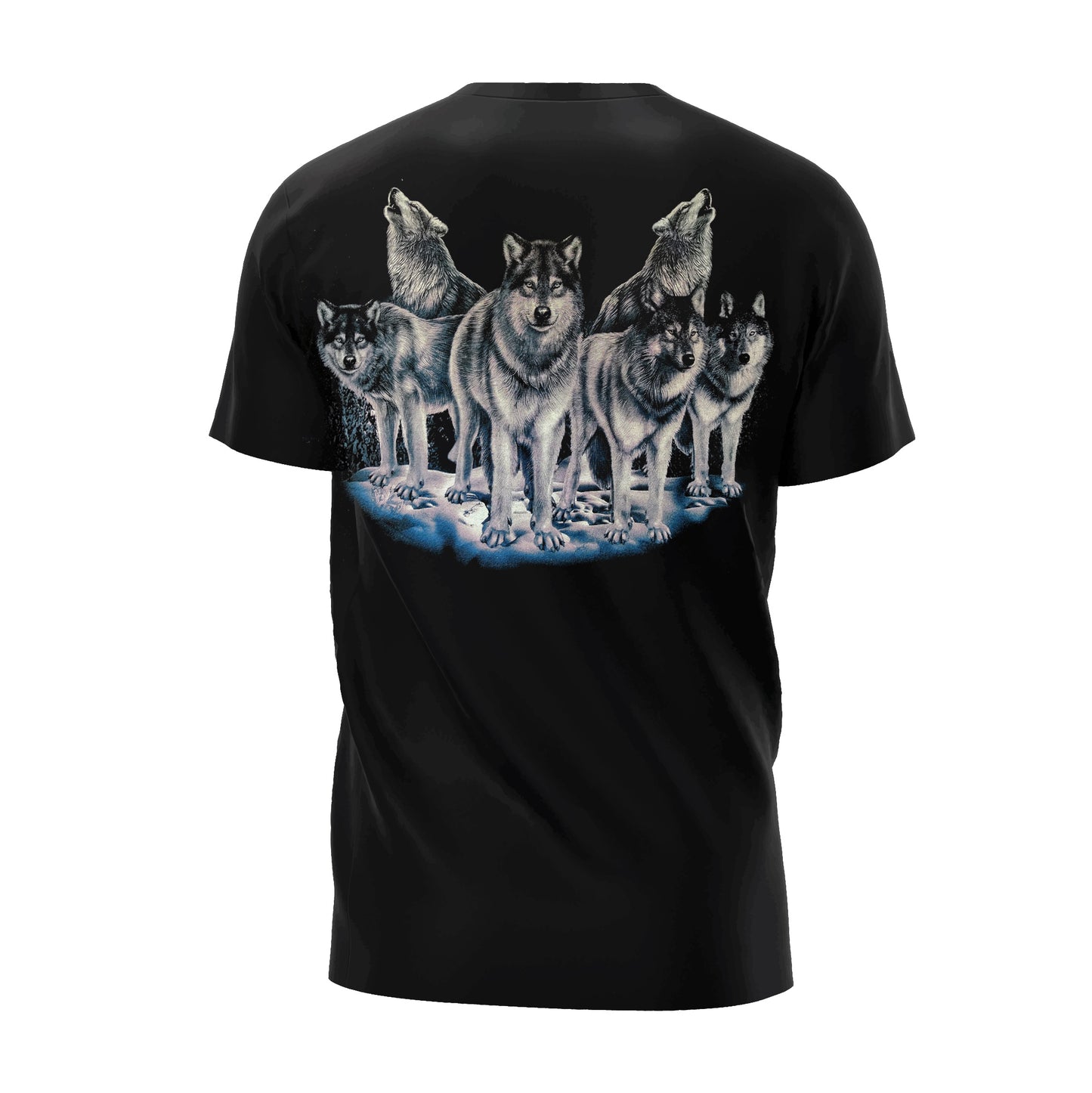 Drei Wölfe bei Nacht