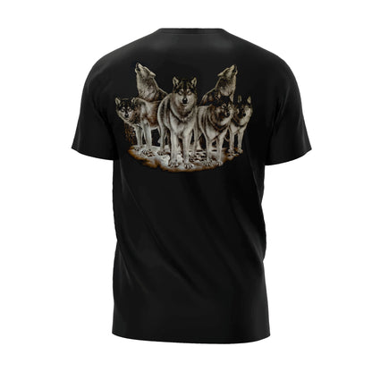 Zweit Wölfe bei Nacht