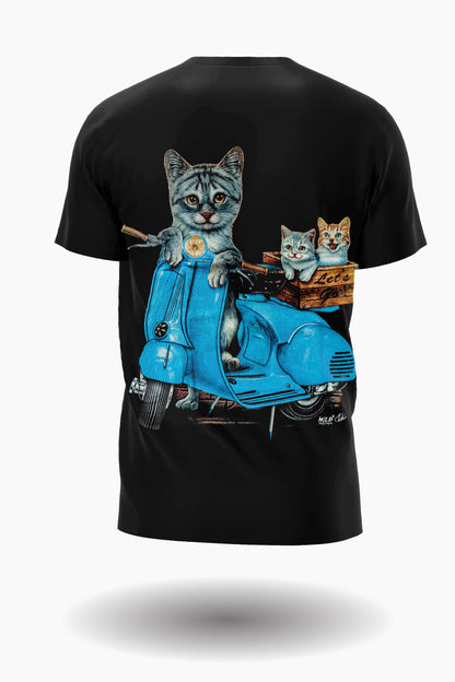Wild Clothing Katzen Biker T-Shirt