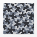 Baumwolltuch Camo Schwarz Weiß Grau