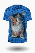 Wild Clothing Mize Katze Tie Dye T-Shirt Blau