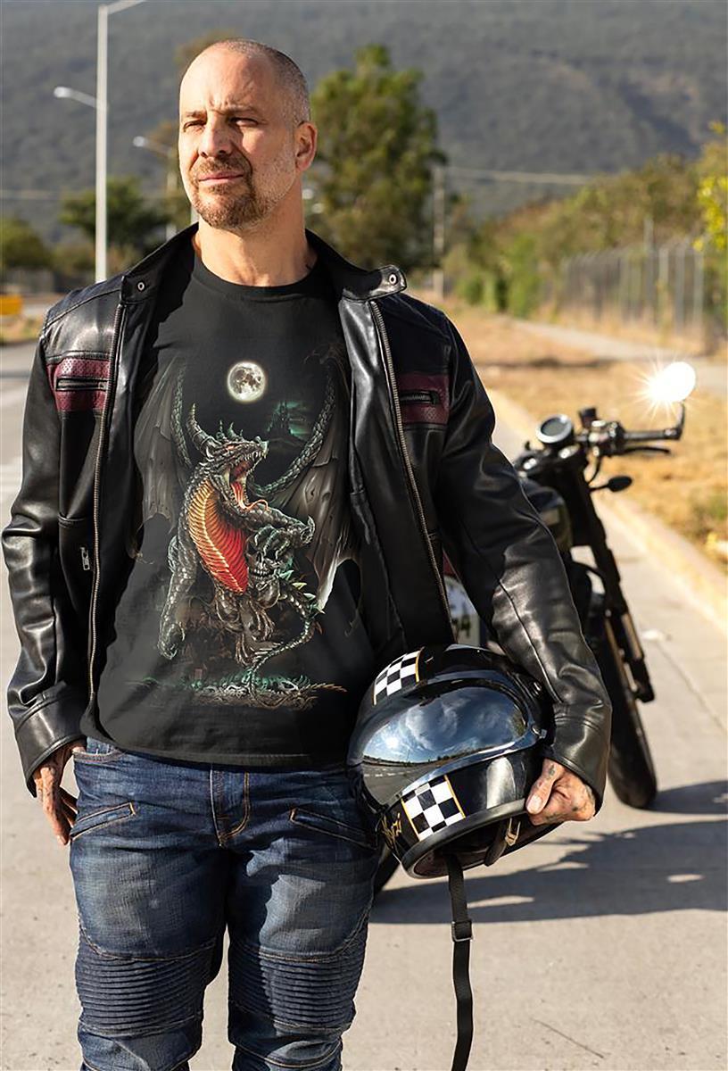 Wild Clothing Drachen in der Vollmondnacht T-Shirt