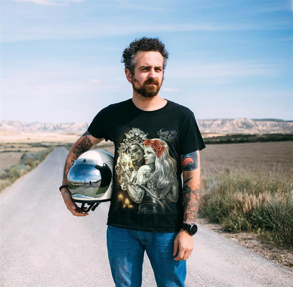 Wild Glow in the Dark Tattoo La Catrina Skull T-Shirt