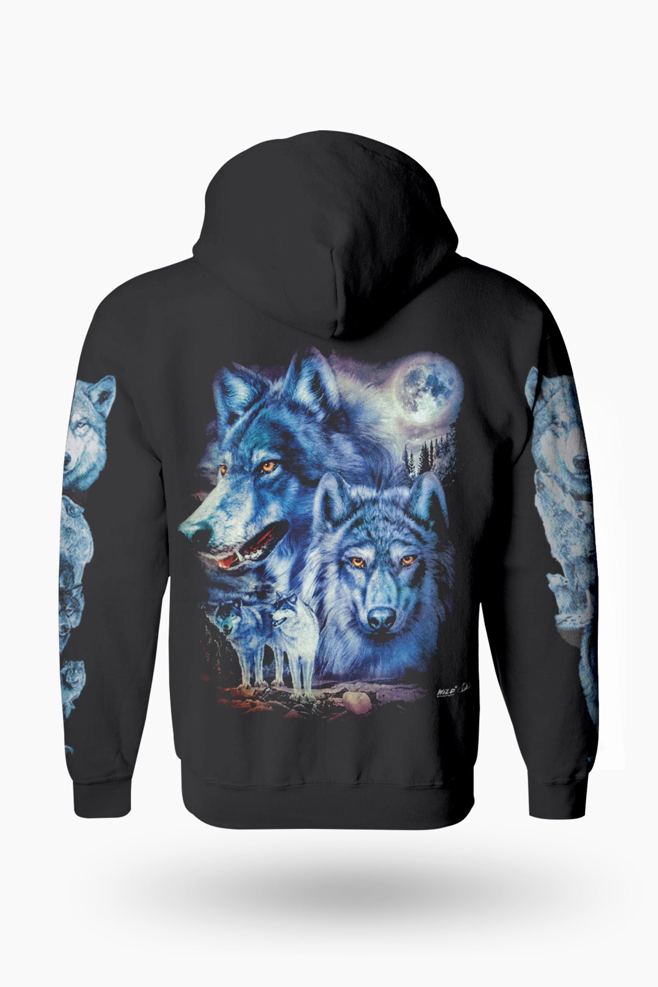 Wild Clothing Zwei Wölfe Hoodie