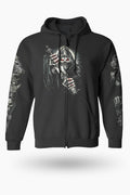 Wild Clothing Kriegermit Waffe Sweater Hoodie