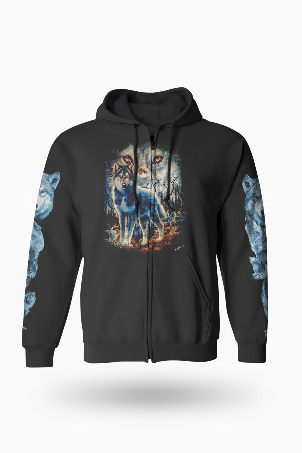 Wild Clothing Wolf mit Wolfsrudel Hoodie
