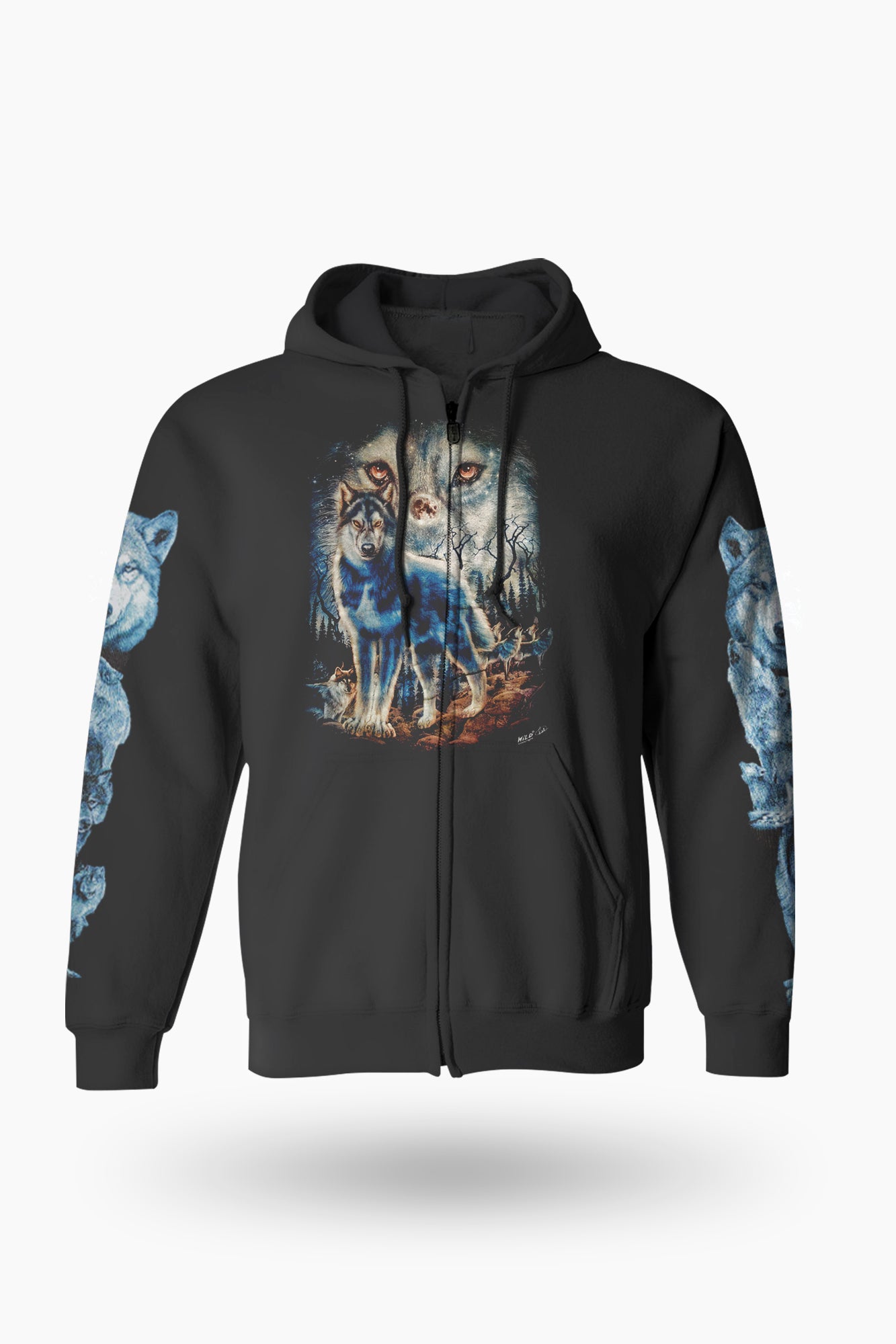 Wild Clothing Wolf mit Wolfsrudel Hoodie