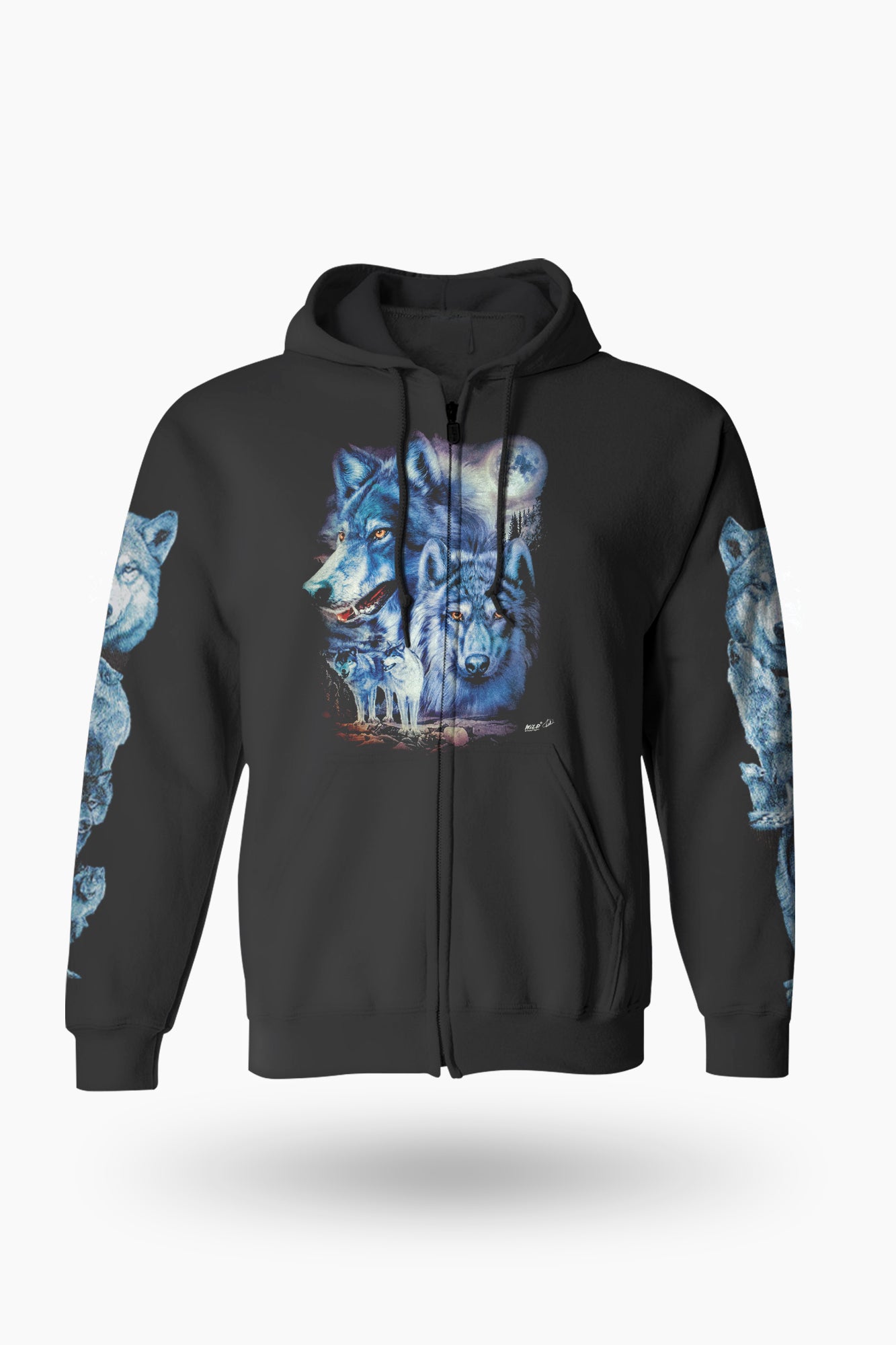 Wild Clothing Zwei Wölfe Hoodie