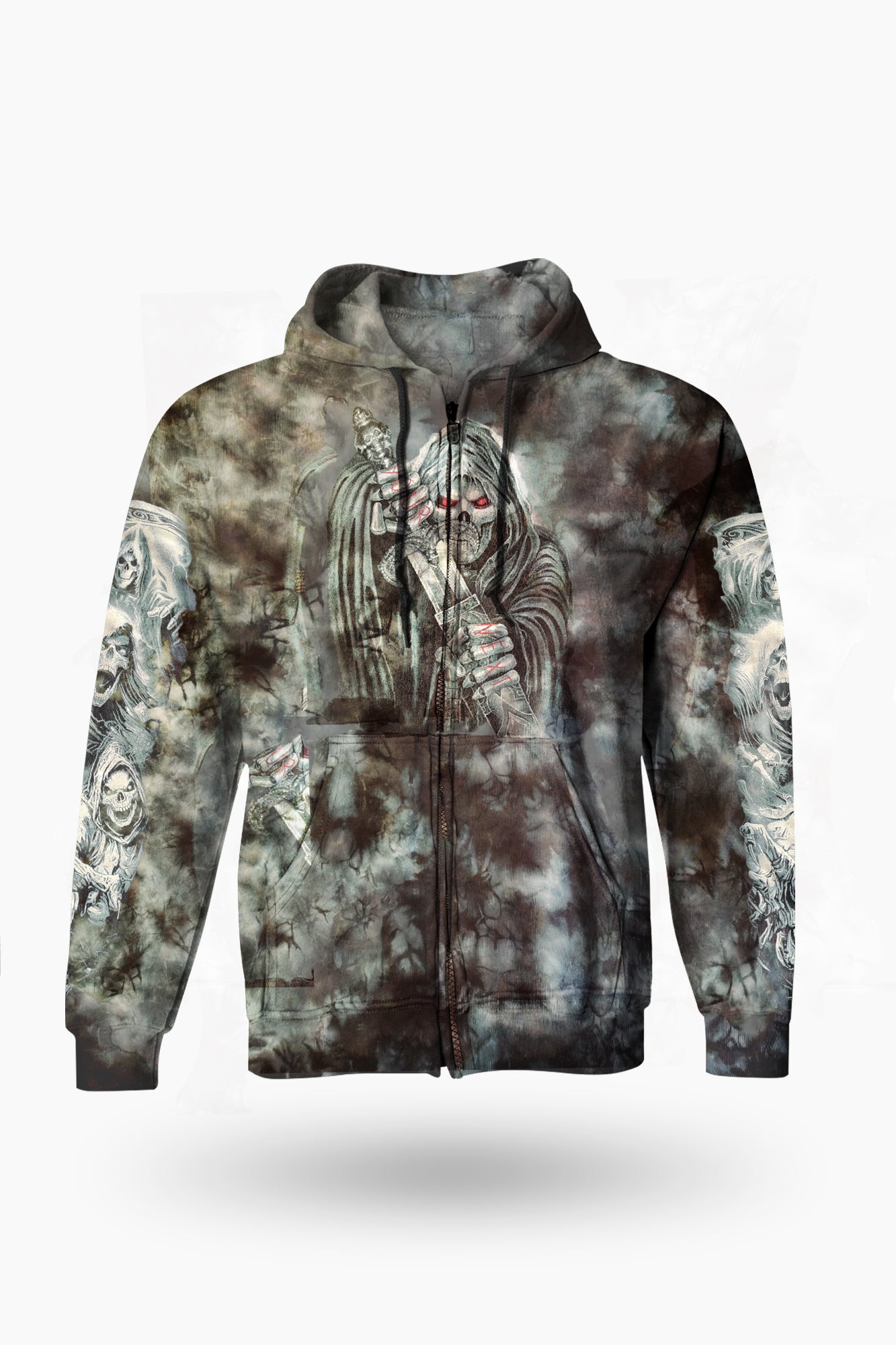Wild Clothing Skeleton with sword full print Hoodie