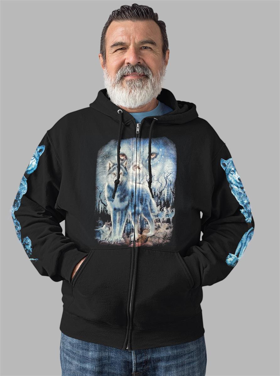 Wild Clothing Wolf mit Wolfsrudel Hoodie
