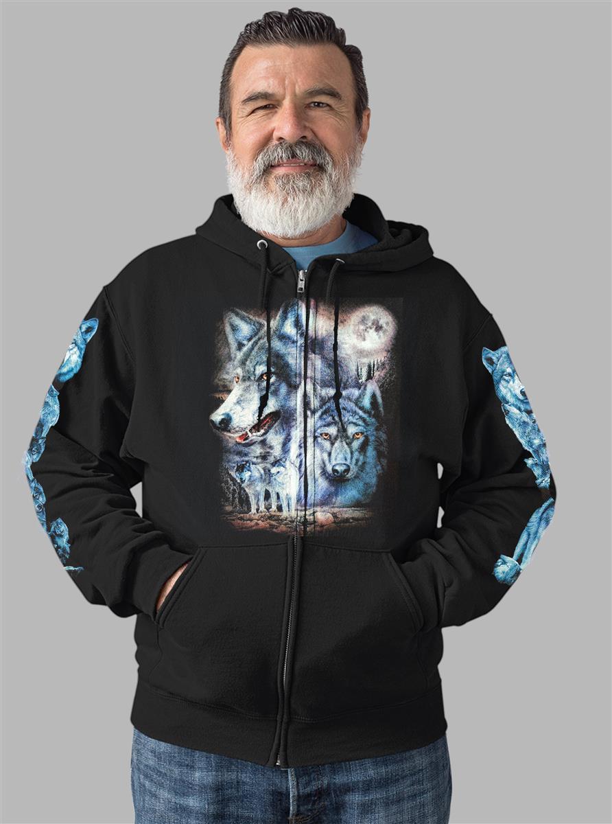 Wild Clothing Zwei Wölfe Hoodie