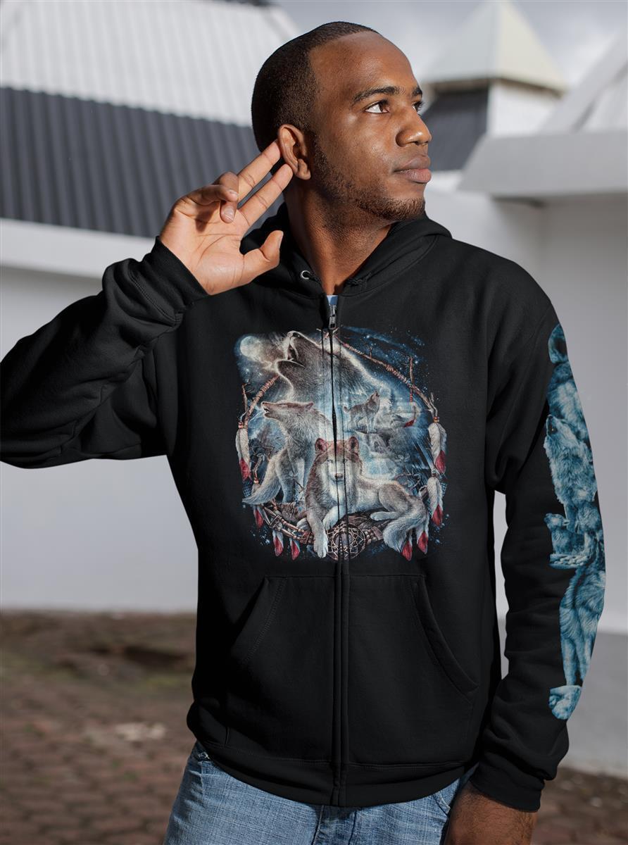 Wild Clothing Wolfsrudel im Traumfänger Hoodie
