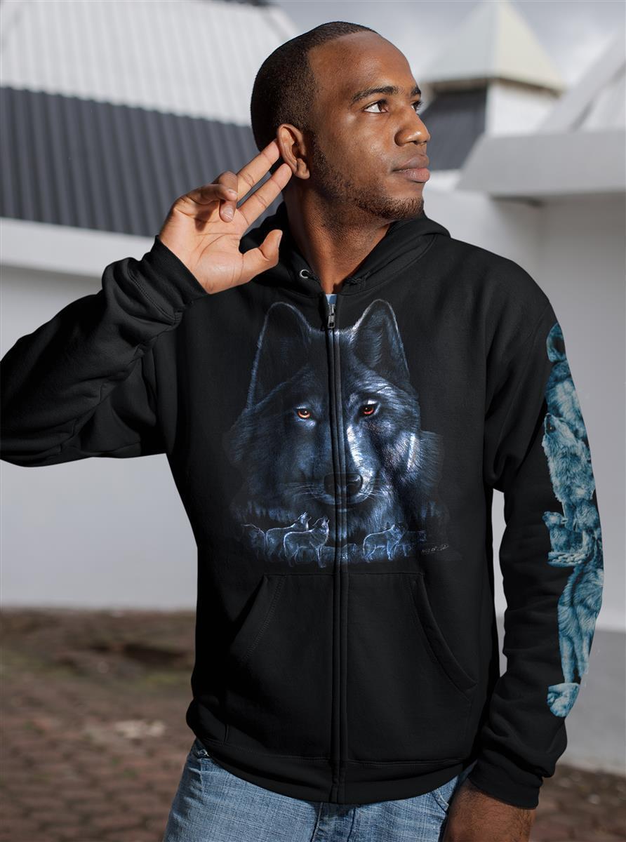 Wild Clothing Grauer Wolf Hoodie