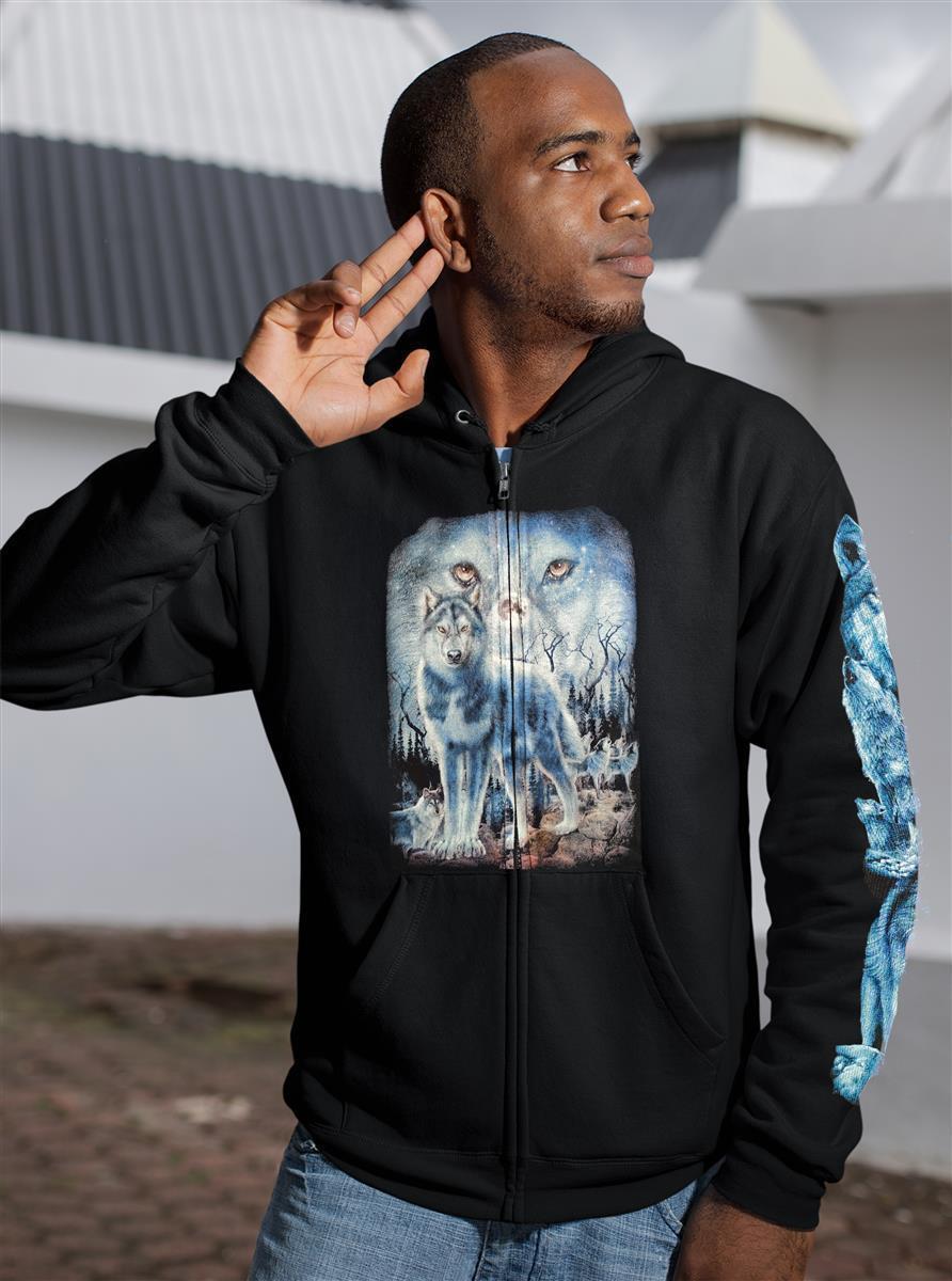 Wild Clothing Wolf mit Wolfsrudel Hoodie
