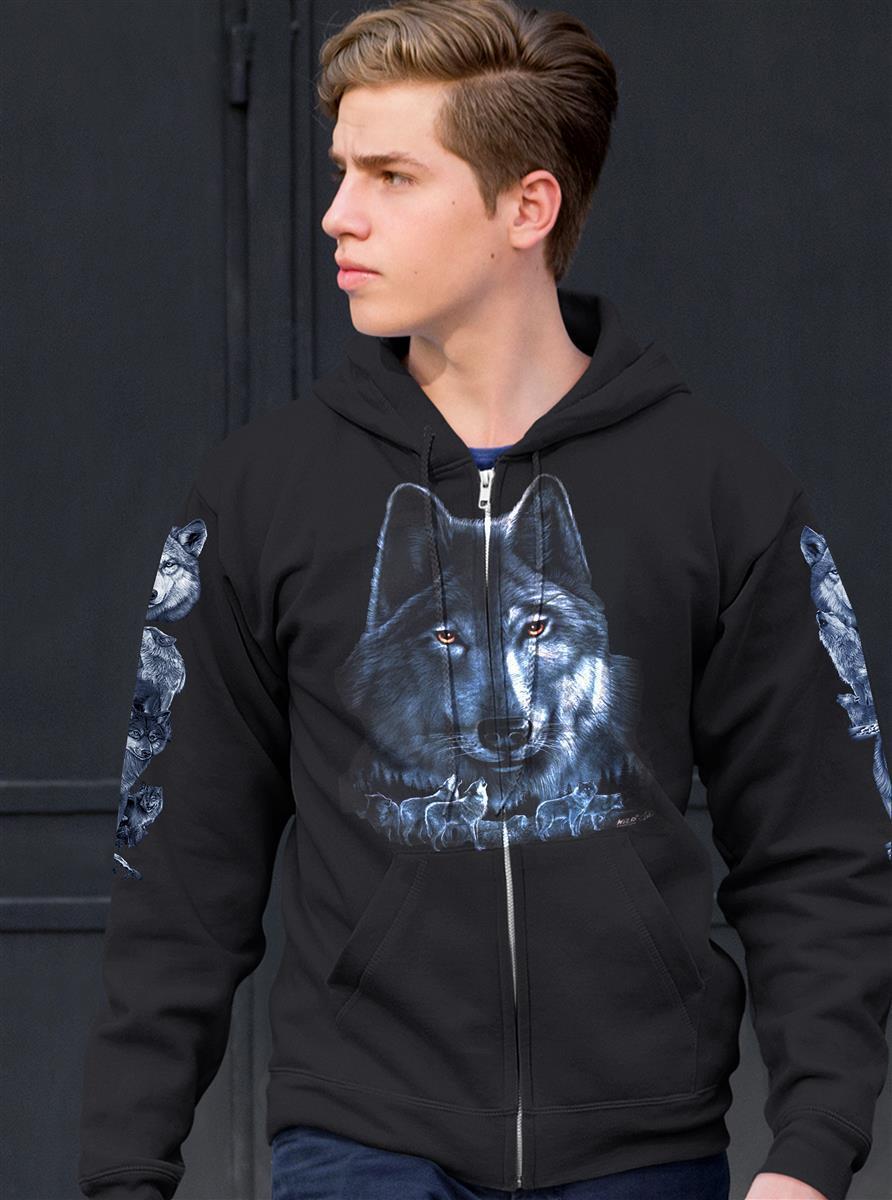 Wild Clothing Grauer Wolf Hoodie
