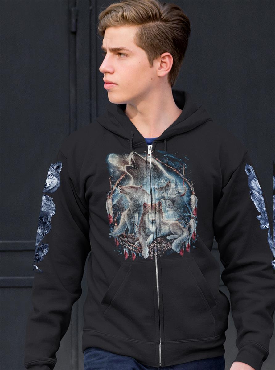 Wild Clothing Wolfsrudel im Traumfänger Hoodie