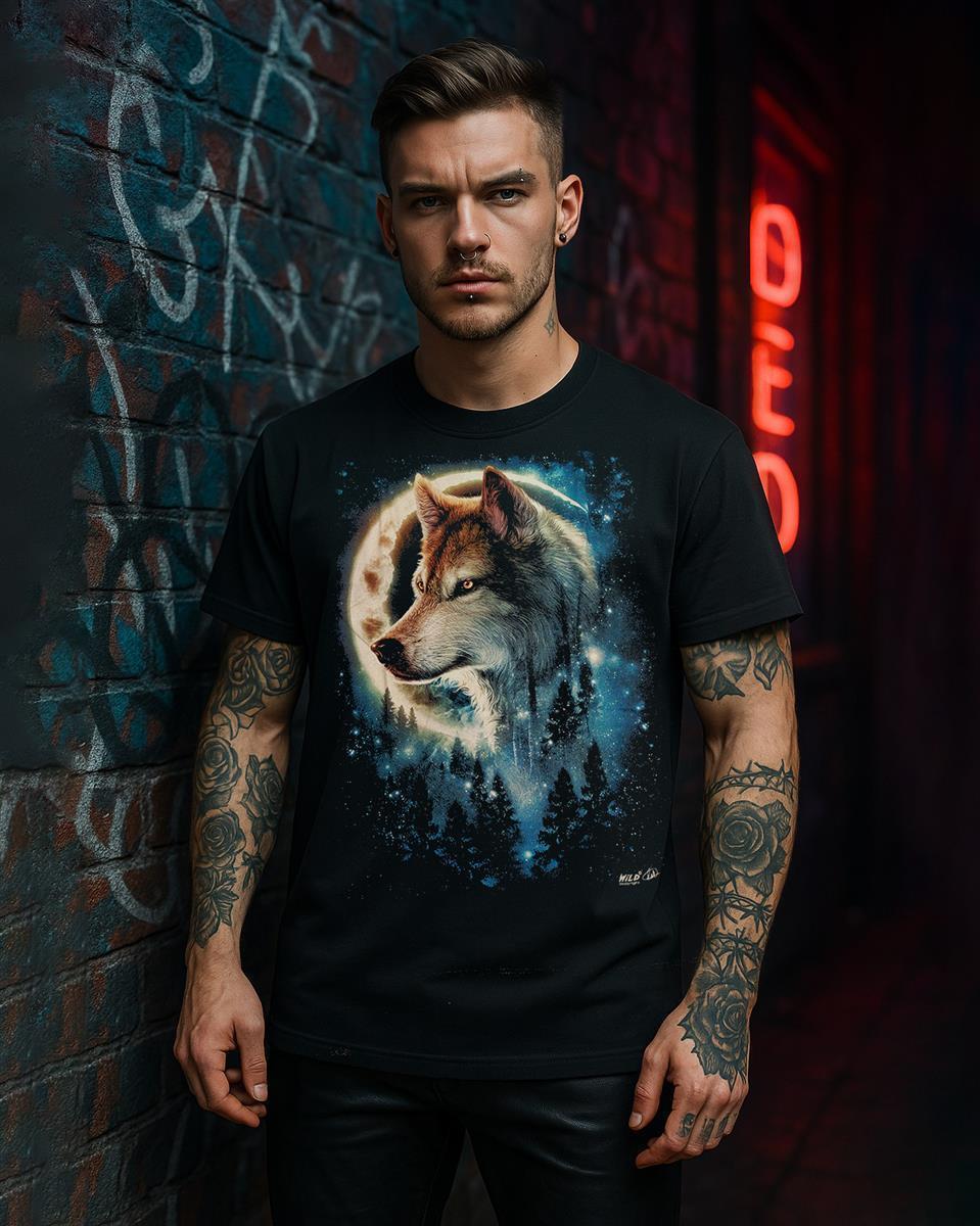Wolf bei Nacht