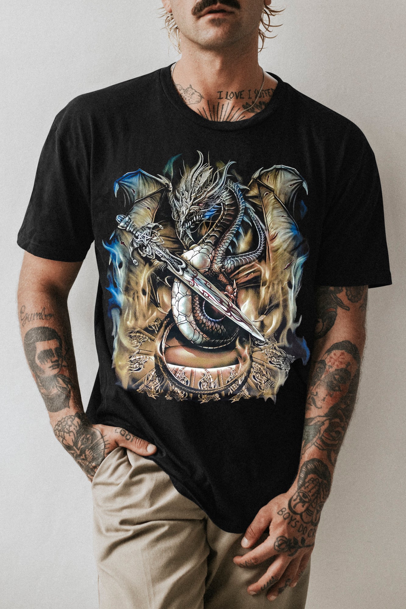 Wild Clothing Drachen Krieger T-Shirt