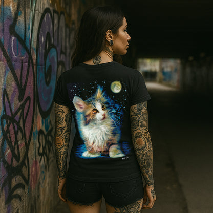 Katze bei Mondschein