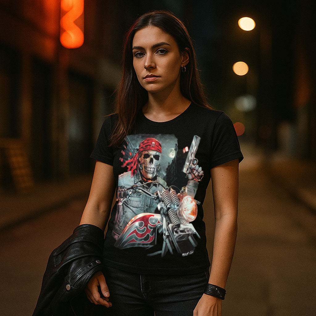 Biker Totenkopf Motorrad