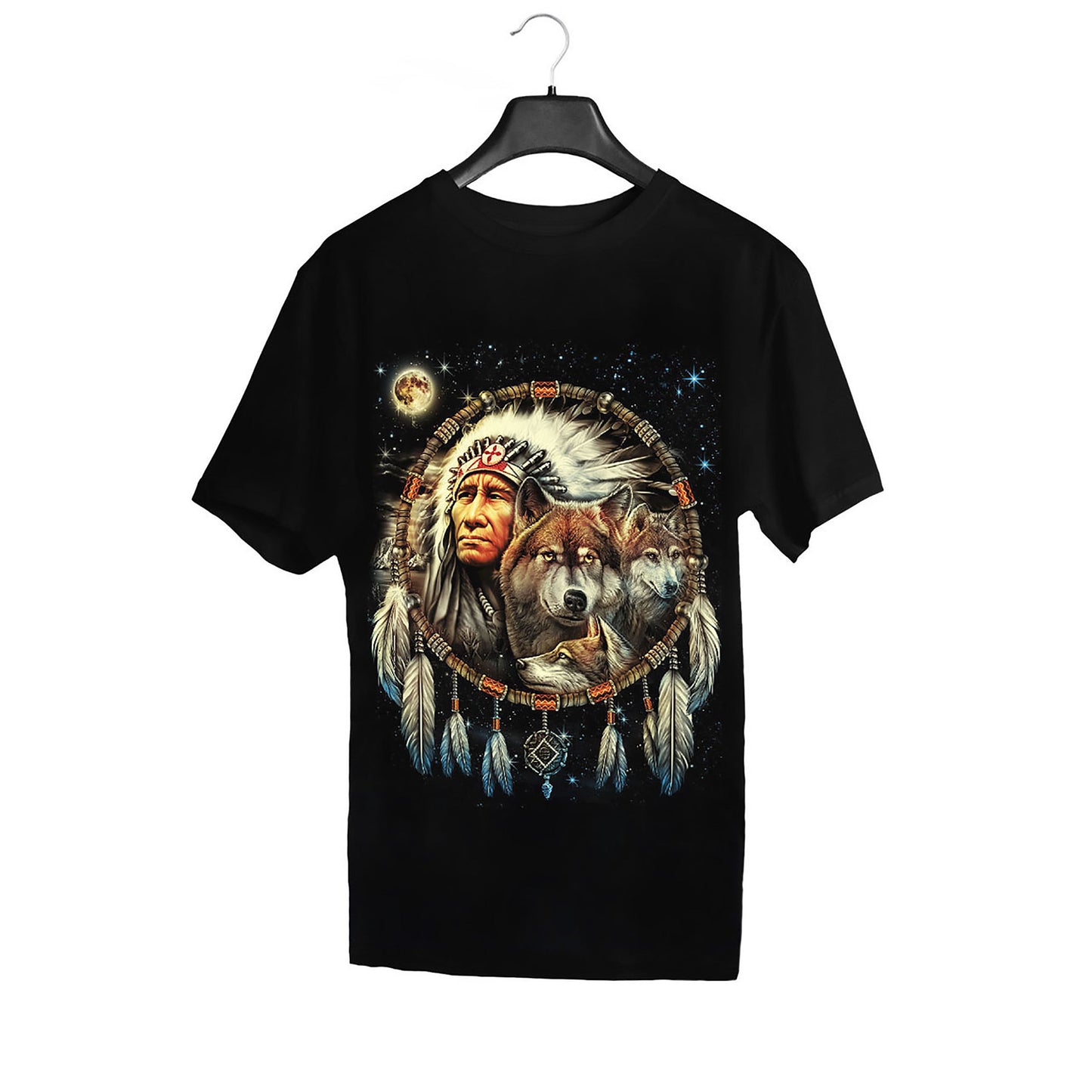 Wild Clothing Traumfänger mit Wölfen und Indianer T-Shirt