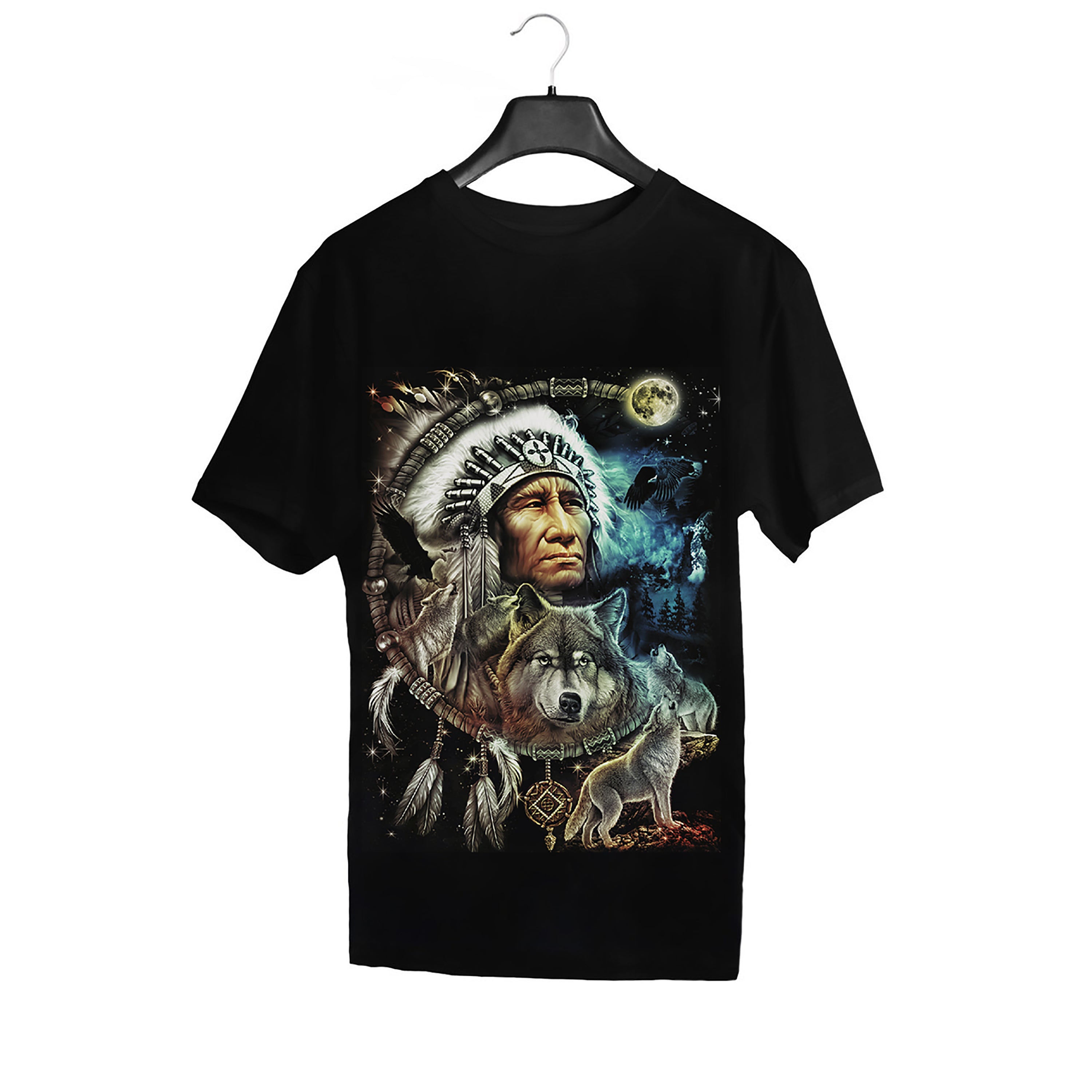 Wild Clothing Indianer und Wolf T-Shirt