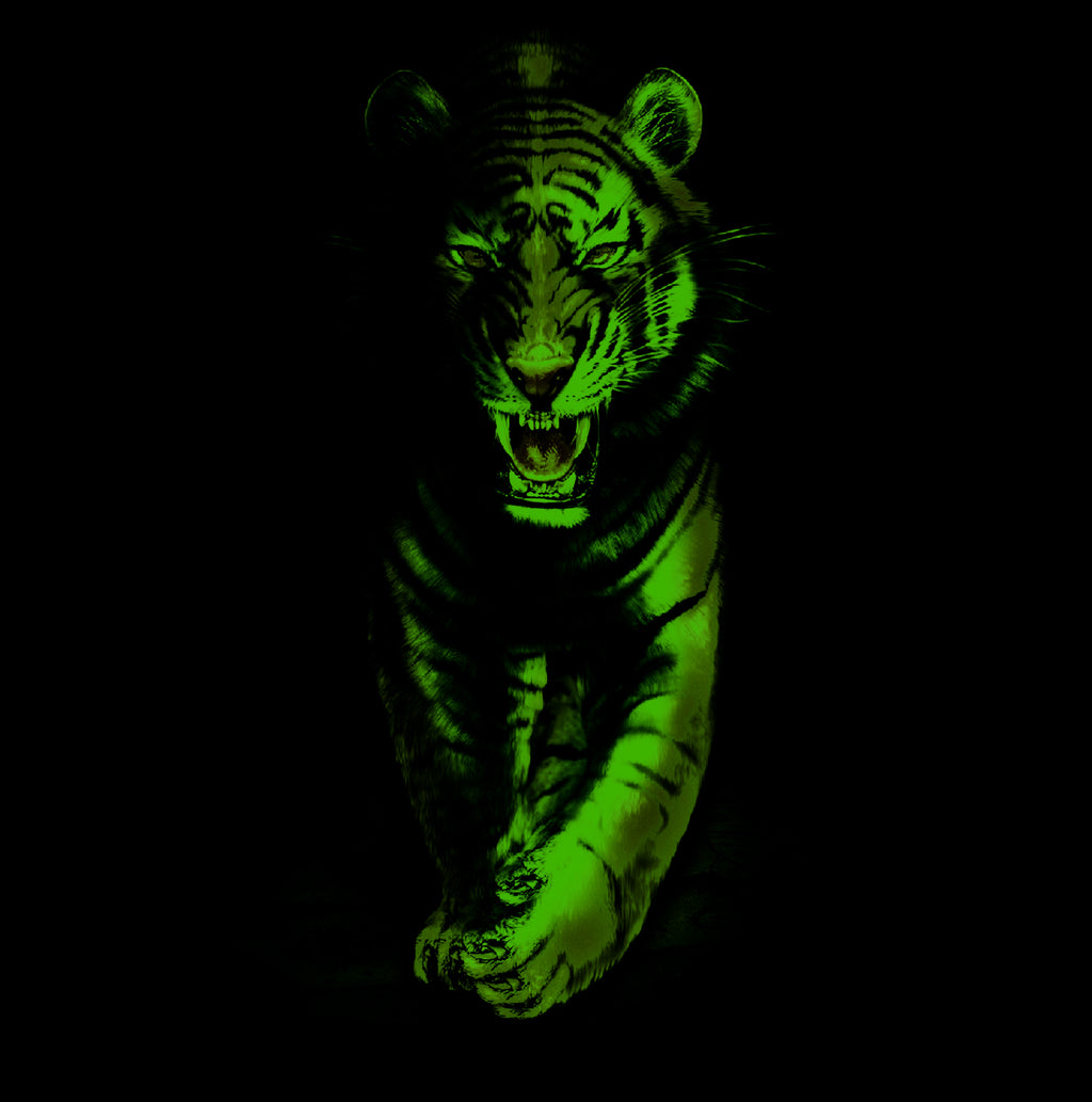 Wild Glow in the Dark Bengalischer Tiger T-Shirt