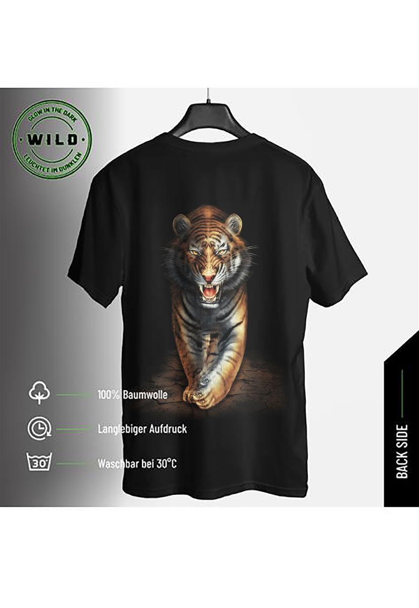 Wild Glow in the Dark Bengalischer Tiger T-Shirt