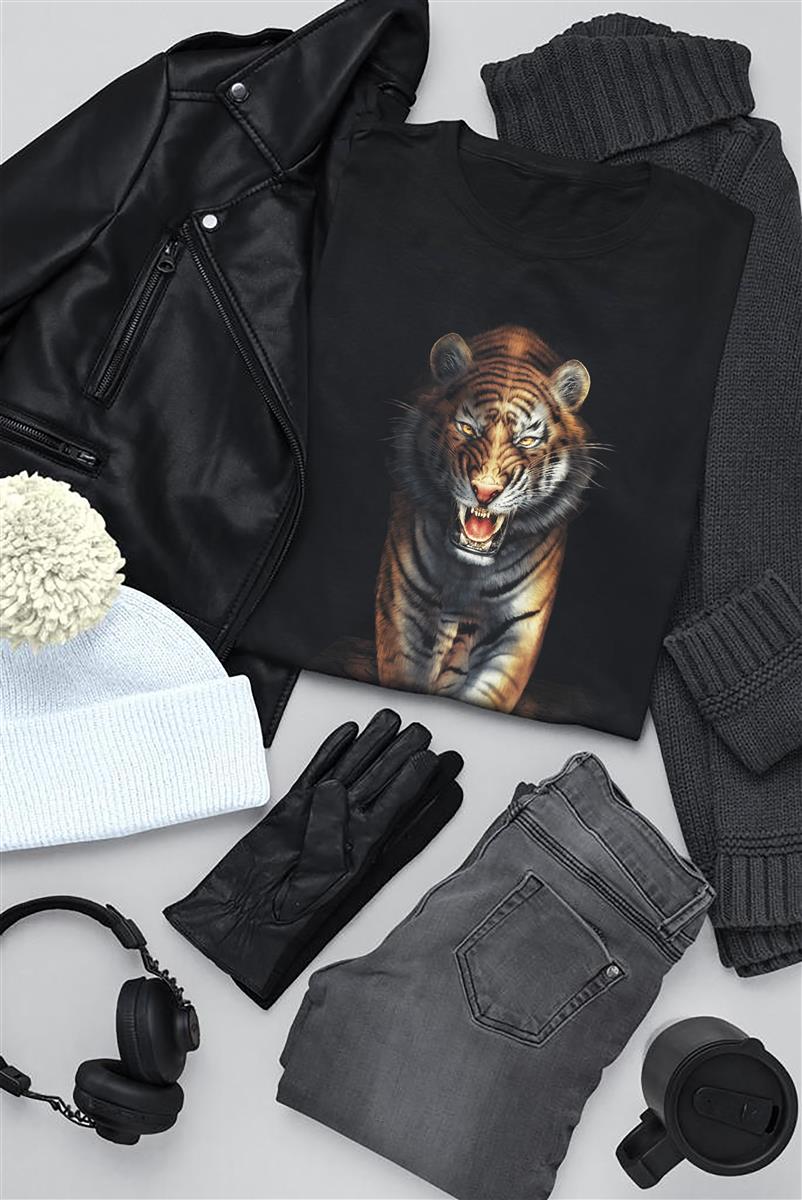 Wild Glow in the Dark Bengalischer Tiger T-Shirt