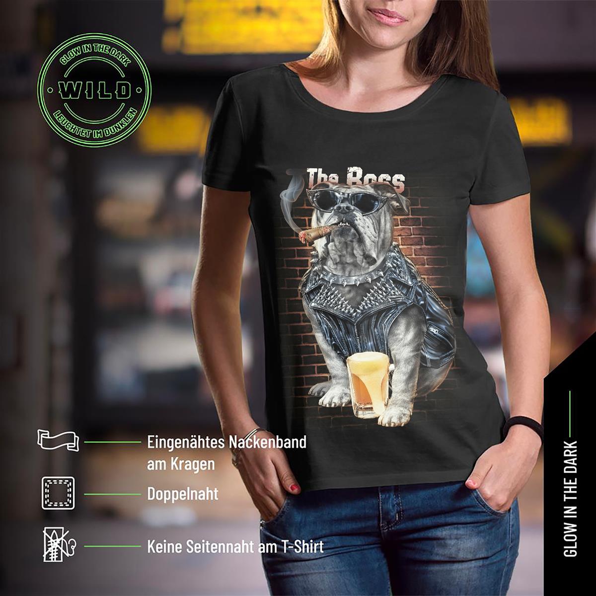 Wild Glow in the Dark The Boss Bulldogg T-Shirt