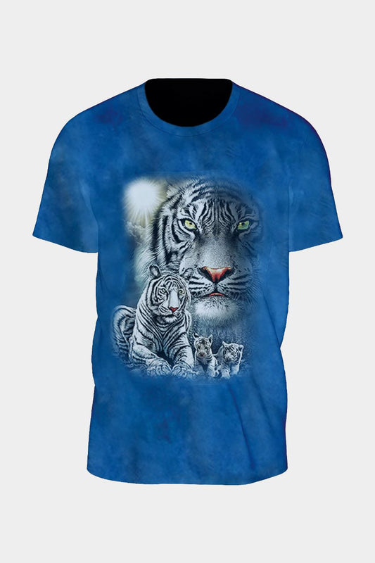 Wild Clothing Blau Tiger familie T-Shirt