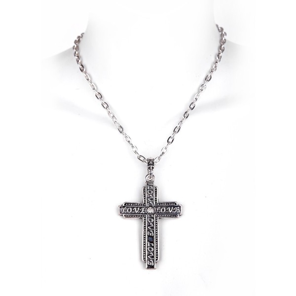 Gotisches Kreuz Halskette mit Ornamenten