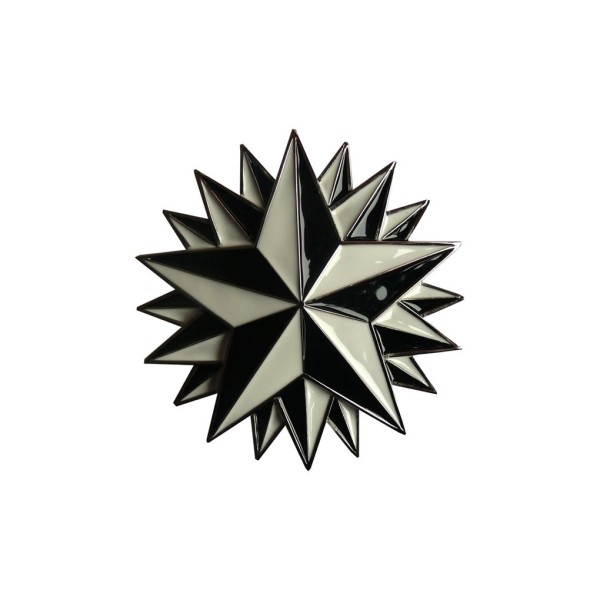 Schwarz Weiße Gürtelschnalle Seemanns Stern