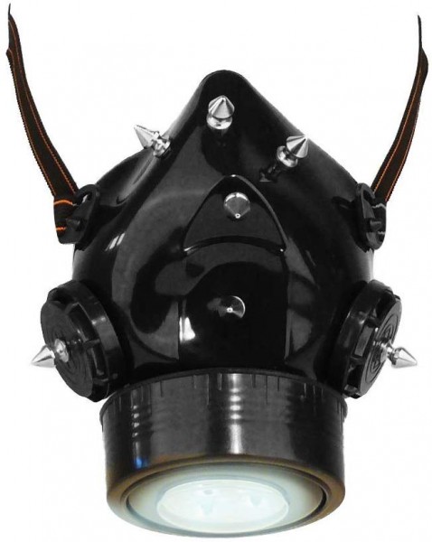 Steampunk Atemschutz Gasmaske Atemschutzmaske mit eingesetzten Metallspikes für Cosplay - Gothic - S