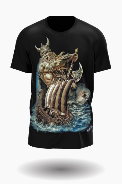 Wild Vikinger Krieger T-Shirt Glow in the Dark