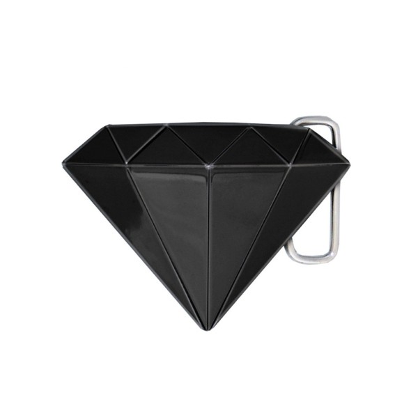 Schwarze 3D Diamant Gürtelschnalle
