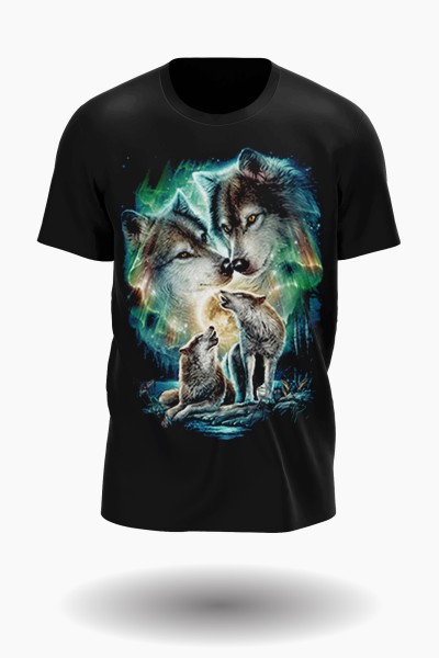 Leitwolf mit Geliebter und Wolfsrudel T-Shirt