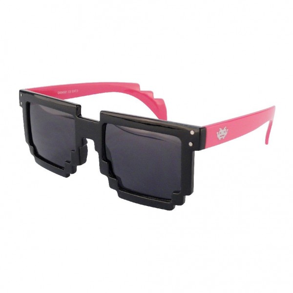 Geekinvader Exclusiv 8 BiTS Nerd Sonnenbrille pink