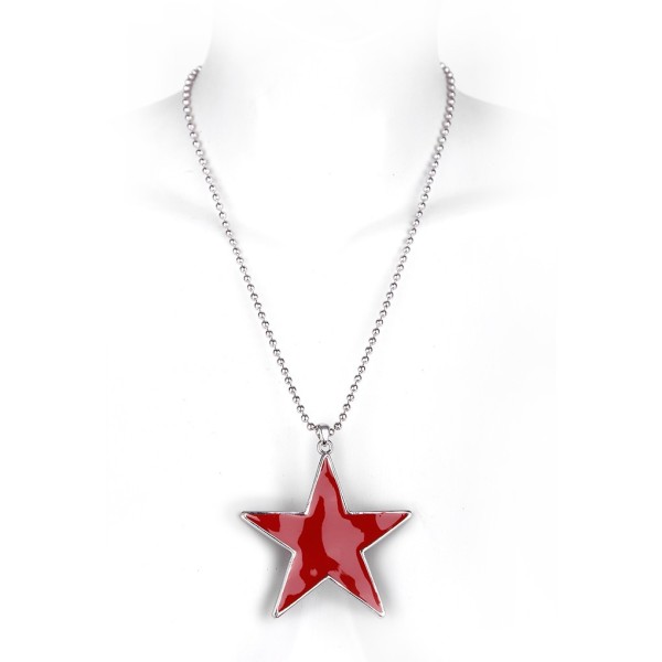 Red Star Halskette Ballchain