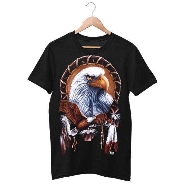 Wild Motiv Shirt Schwarz Pride Eagle