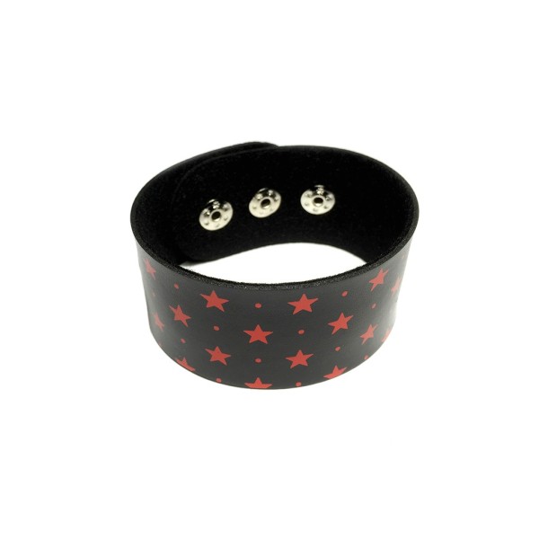Armband Schwarz mit Roten Sternen