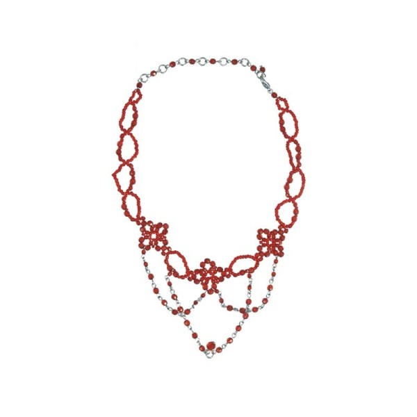 Glass Collier Classic Rot