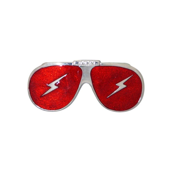 Rote Sonnenbrille Gürtelschnalle Unisex mit Blitz