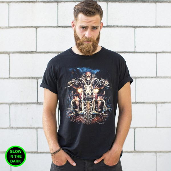 Biker-Totenkopf T-Shirt