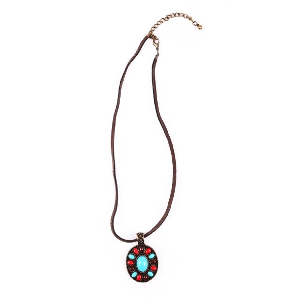 Ethno Stein Amulet Halskette