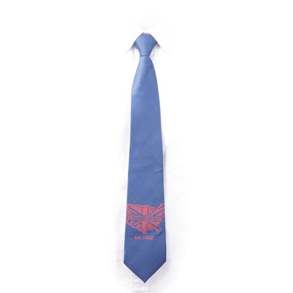 Blaue Krawatte mit Union Jack Karten Aufdruck