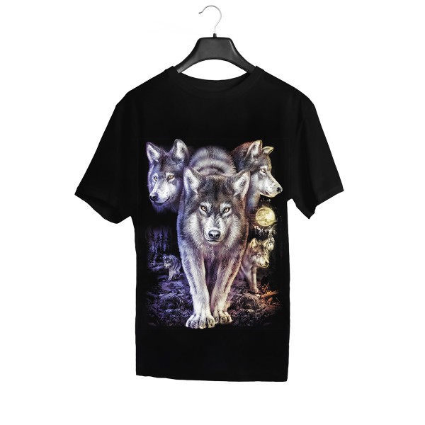 Wild Glow in the Dark Attack Wolf T-Shirt