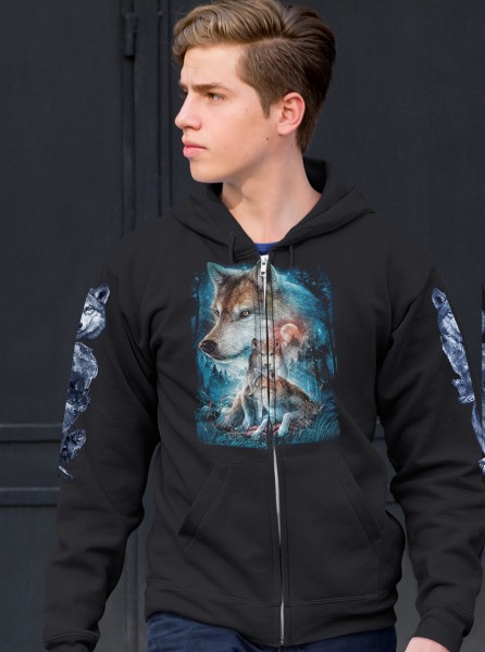 Wild Wolf Glow in the Dark Hoodie