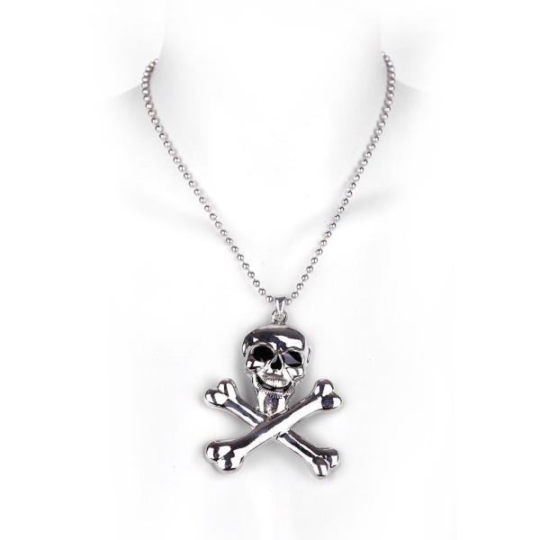 Jolly Roger Pirat Skull Ballchain Halskette