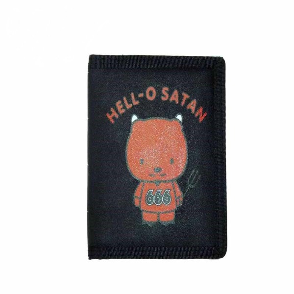 Geldbörse mit Hello-O-Satan Aufruck und Kette
